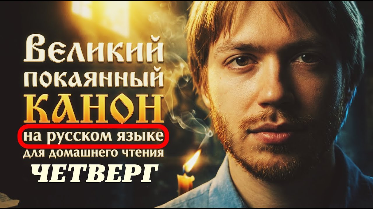 Великий покаянный канон Андрея Критского в переводе на русский язык ЧЕТВЕРГ #православие