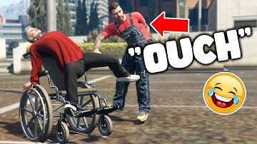DRIVE-BY Kicking Players in a WHEELCHAIR in GTA 5 RP