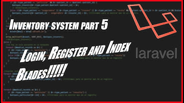 Inventory management System part 5 - Login, Register and Index blades