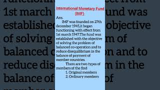 What Is International Monetary Fund