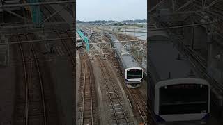 勝田車セ土浦運輸区E531系・連結の為の付属編成出庫と本線を行く連結される側の基本編成 #E531系 #E531 #531系
