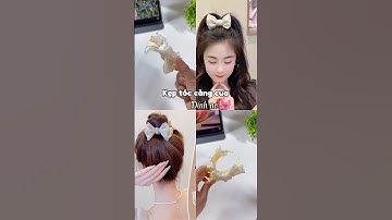 Kẹp tóc càng cua đính nơ này xinh lắm nè #shortvideo #review #unboxing #xuhuong