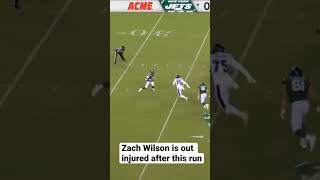 Zach Wilson gets injured after this run