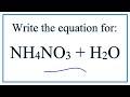 Dissolving Ammonium Nitrate Concepts