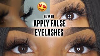 How to Apply Strip Lashes Quick &amp; Easy | BEGINNER FRIENDLY ♡