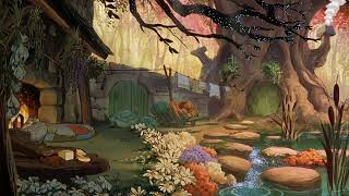 a dreamy treehouse in the autumn woods 🍁 disney oldies playing in another room | cozy fall vibes screenshot 1