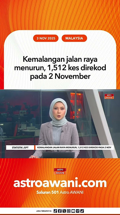 Kemalangan jalan raya menurun, 1,512 kes direkod pada 2 November
