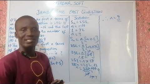 JAMB/UTME PAST QUESTIONS : Sequence and Series (AP and GP) #mathematics #numeracy #jamb #utme