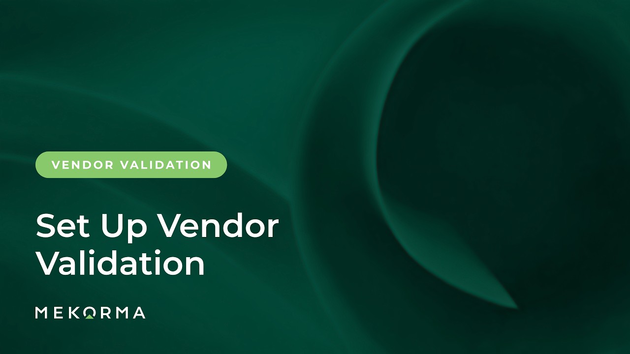 Demo | How to Set Up Mekorma Vendor Validation in Microsoft Dynamics ...