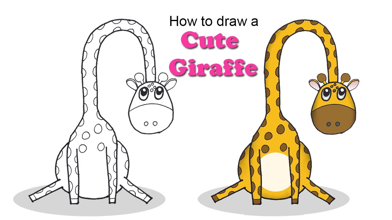 How to draw a Giraffe - YouTube