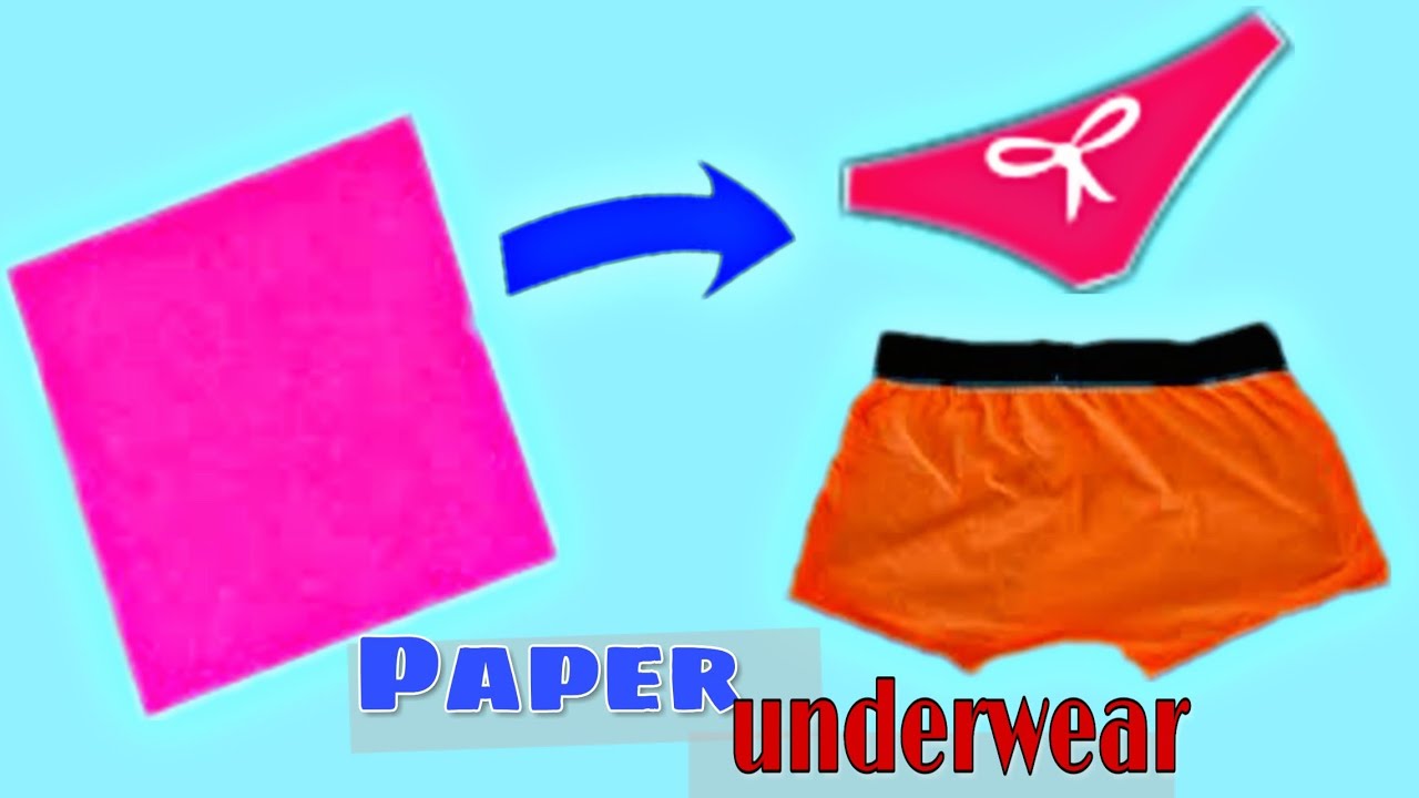 How to make Paper Underwear | DIY Origami Paper Crafts - YouTube