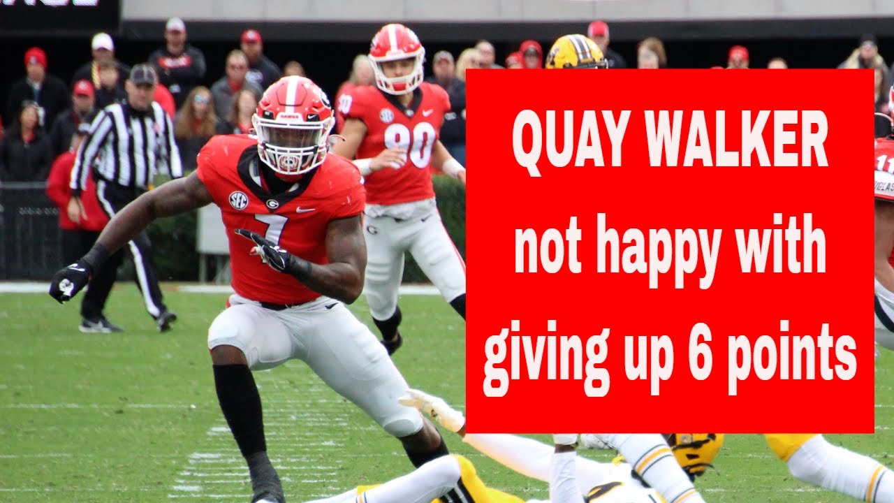 Quay Walker not happy about UGA giving up 6 points