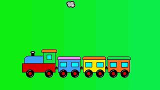 Green Screen Cartoon Train
