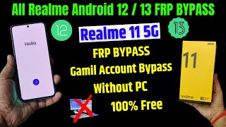 Realme 11 5g Frp Bypass | All Realme Gmail Account Bypass Android 12/13 (without pc)