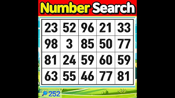 Number Search. #252 If you can