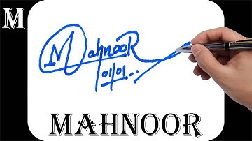 Mahnoor name signature design - M signature style - How to signature your name