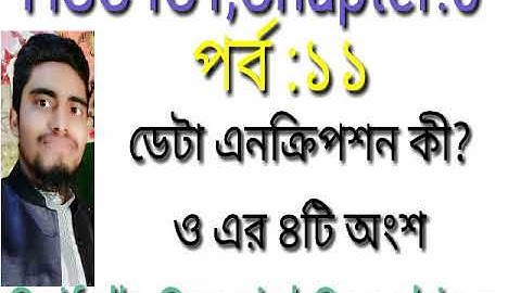 HSC ICT,Chapter :6,ডেটা এনক্রিপশন কী?ও এর ৪ টি অংশ,পর্ব:১১
