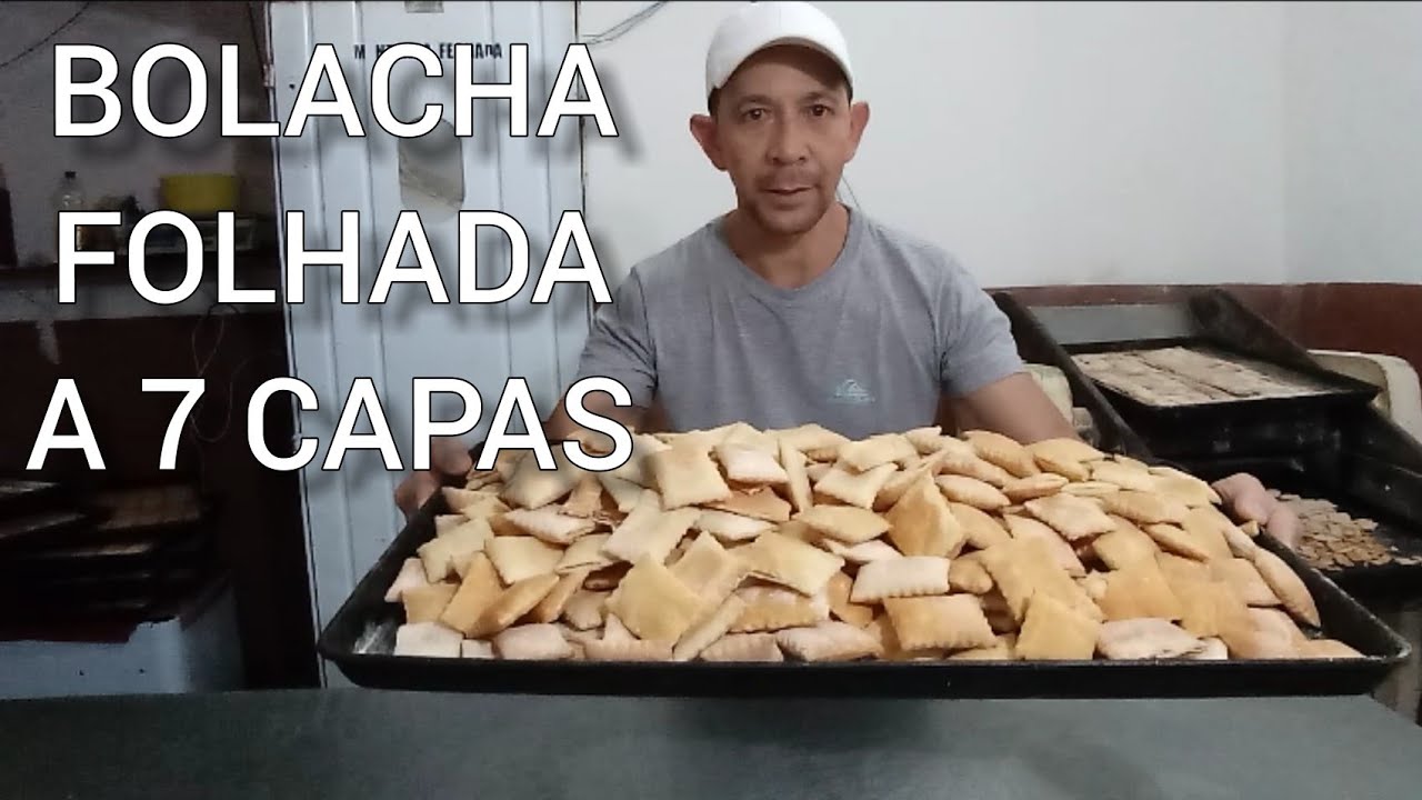 COMO FAZER BOLACHA 7 CAPAS OU FOLHADA.