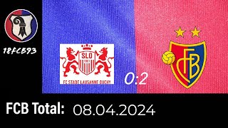 Stade-Lausanne-Ouchy : FC Basel 1893, 0:2 (FCB Total vom 08.04.2024)