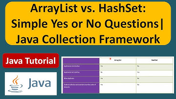 ArrayList vs. HashSet: Answering Key Questions with Yes or No | Java Collection Framework