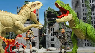 Indominus Rex is in DANGER from the SCARY Army! Jurassic World Toy Movie