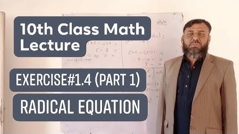 10th Class Math Lecture | Ex 1.4 (Part 1)| How to Solve Radical Equation | Smart Syllabus