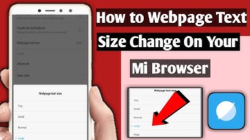 How to Webpage Text Size Change On Your Mi Browser | Webpage Text Size Change | Mi Browser