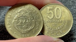 1999 Costa Rica 50 Colones Coin  Values, Information, Mintage, History, And More