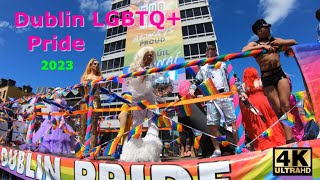 (Part1) Walking Dublin PRIDE Summer 2023 | Biggest Pride Parade in IRELAND 🌈 [4K Ultra HDR]