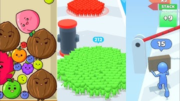 Count Master Vs Bridge Run Vs Fruit Merge|Android ios