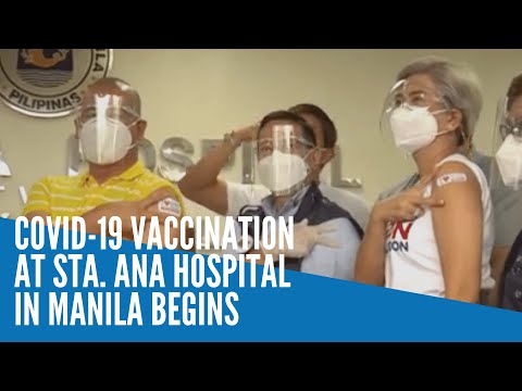 Covid-19 vaccination at Sta. Ana Hospital in Manila begins