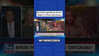 INSANE: Karoline attacks Biden's Press Secretary for exactly what she is doing #shorts