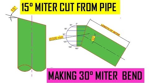 How to cut a 15 degree angle on pipe | 30° Miter bend from pipe