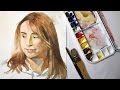 Portrait #22 - How to Paint a Female Face in Watercolor (full version)