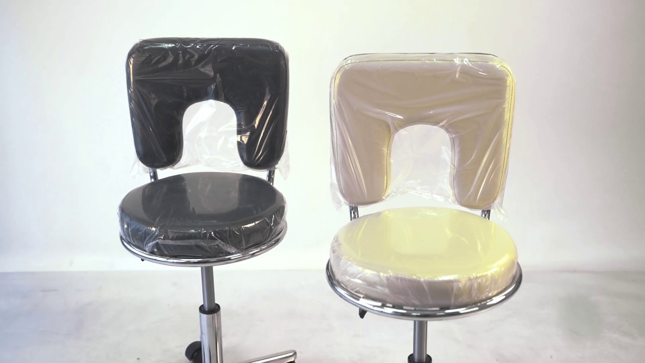 Master Pro Stools Stool for master RESTPRO Round 4 Black Overview - YouTube