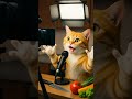 📺 Cat Chef’s LIVE Cooking Show BLOOPER! 🥕💥 Knife Slip Hits Camera#CatCookingShow