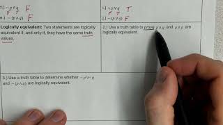 Formal Logic - Compound Statements