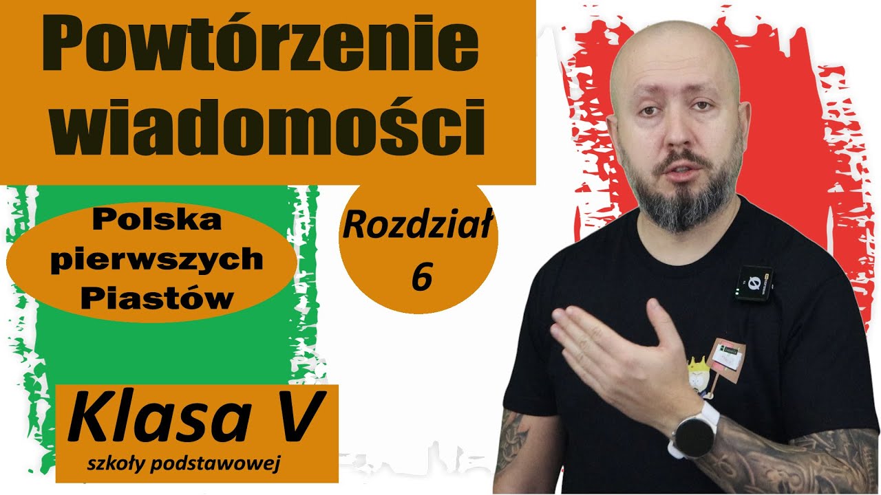 Polska Pierwszych Piastow Klasa 5 Powtórzenie wiadomości 5 klasa, Rozdział 6- Polska pierwszych Piastów