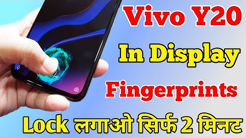 Vivo Y20 In Display Fingerprint Setting || How To Add In Display Fingerprint Lock On Vivo Y20