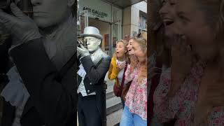 Silver Statue Photographer Gets KISSED 📸😱 #shorts