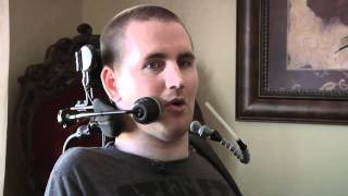BMX rider Stephen Murray controls his computer with only his eyes