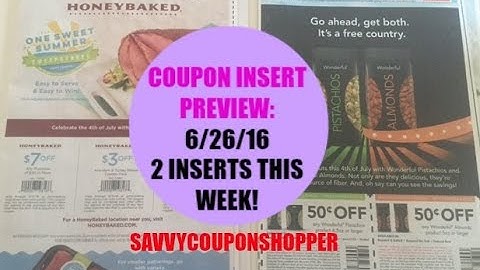 Coupon Insert Preview for 6/26/16:  2 Inserts this Week!