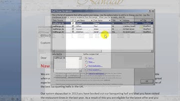 How to use mail merge to create letters within Microsoft Word 2007