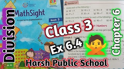 Exercise  Ex 6.4 Chapter 6 Division Class 3 Maths Sight|Chapter 6 Division|Class3Maths|#hpsgurugram