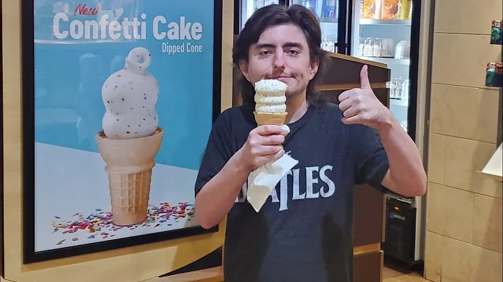 Trying The New Confetti Cake Dipped Cone At Dairy Queen