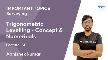 L 4 | Trigonometric Levelling | Concept & Numericals | IMPORTANT TOPICS - Surveying | Abhishek kumar
