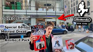 Ultimate Nintendo Switch OLED & Metroid Dread Unboxing outside of Nintendo NY store on launch!