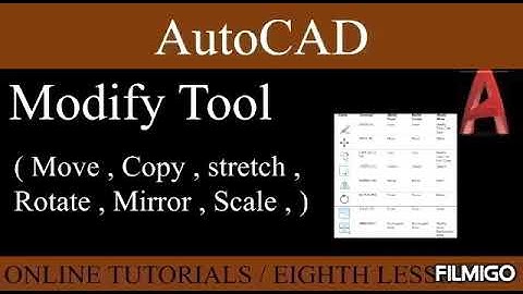 Move, copy, stretch, rotate, mirror, scale , modify tool in autocad , in sinhala