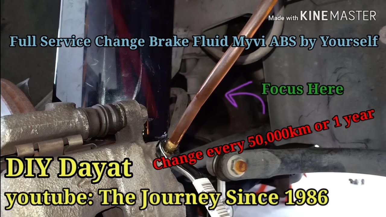 Full Video Cara tukar Brake Fluid seorang diri myvi ABS/ Full video