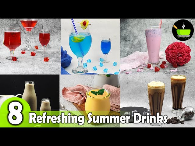 8 Refreshing Summer Drinks | Cold Drinks For Summer | Summer Drinks Recipe | Lemonade | Cold Coffee | She Cooks